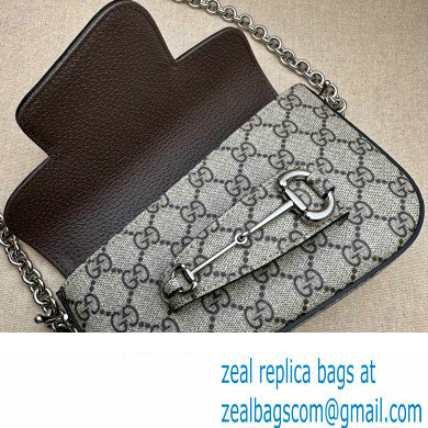 Gucci Horsebit 1955 Mini shoulder bag 774209 Beige and ebony GG Supreme canvas