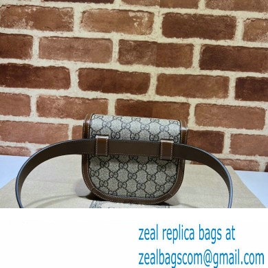 Gucci Horsebit 1955 rounded belt bag 760198 GG Canvas 2024