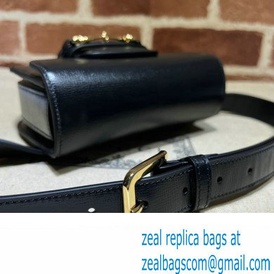 Gucci Horsebit 1955 rounded belt bag 760198 Leather Black 2024 - Click Image to Close