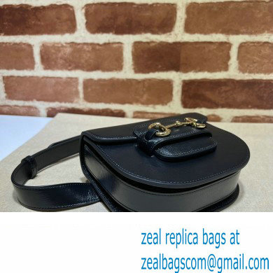 Gucci Horsebit 1955 rounded belt bag 760198 Leather Black 2024 - Click Image to Close