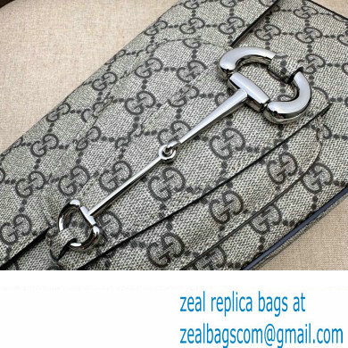 Gucci Horsebit 1955 small shoulder bag 764155 Beige and ebony GG Supreme canvas - Click Image to Close