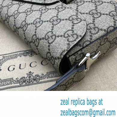 Gucci Horsebit 1955 small shoulder bag 764155 Beige and ebony GG Supreme canvas - Click Image to Close