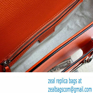 Gucci Horsebit 1955 small shoulder bag 764155 Leather Orange - Click Image to Close