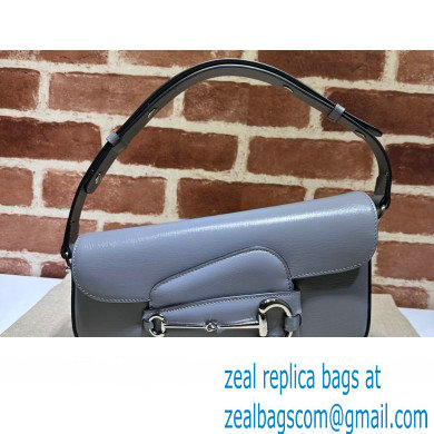 Gucci Horsebit 1955 small shoulder bag 764155 leather Gray - Click Image to Close