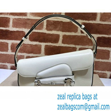 Gucci Horsebit 1955 small shoulder bag 764155 leather White
