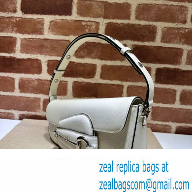 Gucci Horsebit 1955 small shoulder bag 764155 leather White