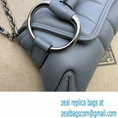 Gucci Horsebit Chain small shoulder bag 764339 quilted leather Gray - Click Image to Close