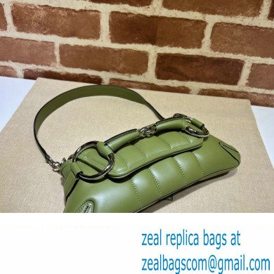 Gucci Horsebit Chain small shoulder bag 764339 quilted leather Green