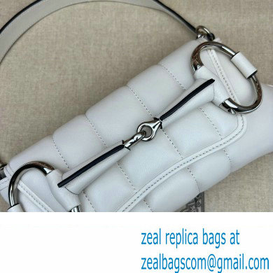 Gucci Horsebit Chain small shoulder bag 764339 quilted leather White
