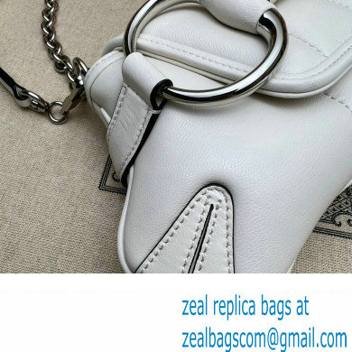 Gucci Horsebit Chain small shoulder bag 764339 quilted leather White - Click Image to Close