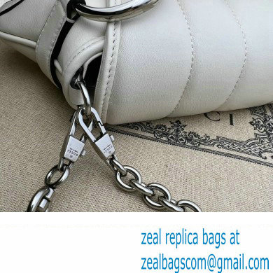 Gucci Horsebit Chain small shoulder bag 764339 quilted leather White - Click Image to Close