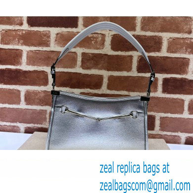 Gucci Horsebit Slim small shoulder bag 764191 Leather Metallic silver - Click Image to Close
