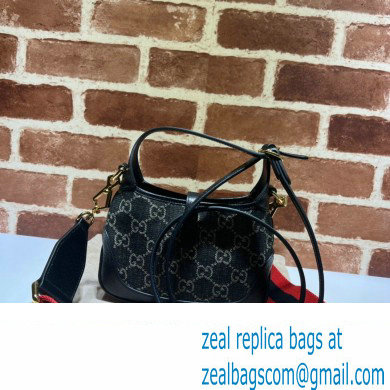 Gucci Jackie 1961 Mini Shoulder Bag 685127 Denim Black