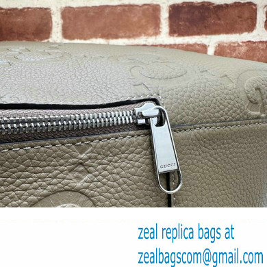 Gucci Jumbo GG Leather Large backpack bag 766932 Gray