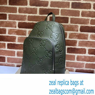 Gucci Jumbo GG Leather Large backpack bag 766932 Green