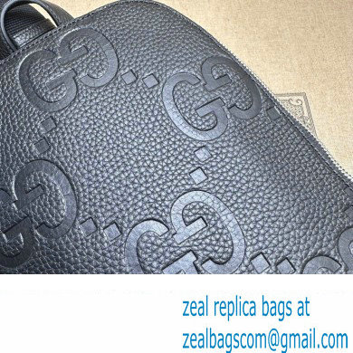 Gucci Jumbo GG Leather crossbody bag 766937 Black - Click Image to Close