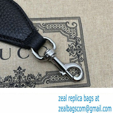 Gucci Jumbo GG Leather crossbody bag 766937 Black
