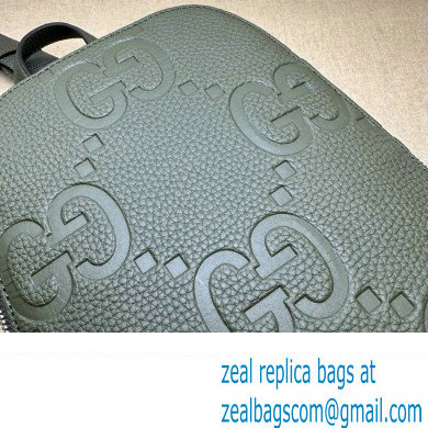 Gucci Jumbo GG Leather crossbody bag 766937 Green - Click Image to Close