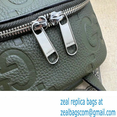 Gucci Jumbo GG Leather crossbody bag 766937 Green - Click Image to Close