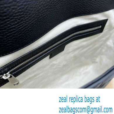 Gucci Jumbo GG Leather medium messenger bag 760234 Black