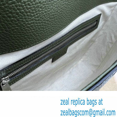 Gucci Jumbo GG Leather medium messenger bag 760234 Green