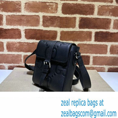 Gucci Jumbo GG small messenger bag 760235 leather Black 2023 - Click Image to Close
