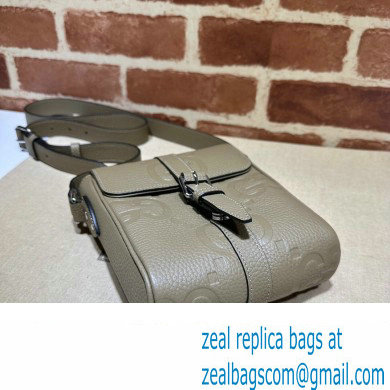Gucci Jumbo GG small messenger bag 760235 leather Gray 2023 - Click Image to Close