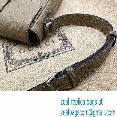 Gucci Jumbo GG small messenger bag 760235 leather Gray 2023 - Click Image to Close