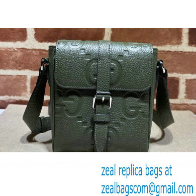 Gucci Jumbo GG small messenger bag 760235 leather Green 2023