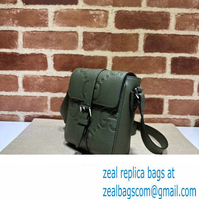 Gucci Jumbo GG small messenger bag 760235 leather Green 2023 - Click Image to Close