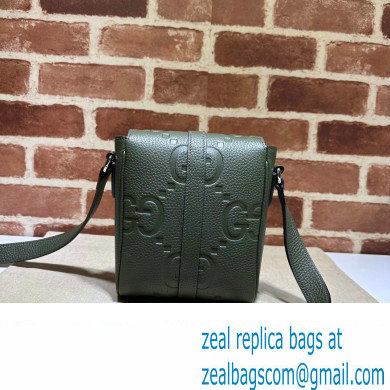 Gucci Jumbo GG small messenger bag 760235 leather Green 2023