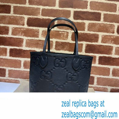 Gucci Jumbo GG small tote bag 726762 leather Black 2023 - Click Image to Close