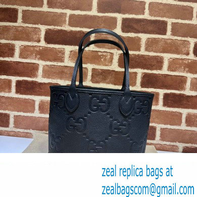 Gucci Jumbo GG small tote bag 726762 leather Black 2023