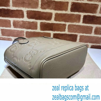Gucci Jumbo GG small tote bag 726762 leather Gray 2023