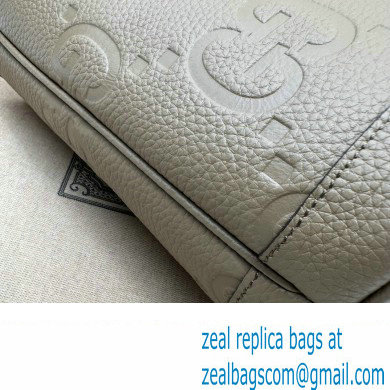 Gucci Jumbo GG small tote bag 726762 leather Gray 2023
