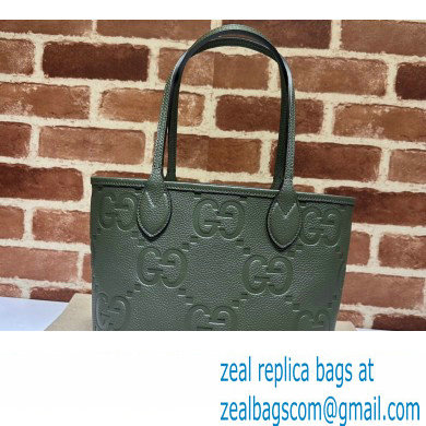 Gucci Jumbo GG small tote bag 726762 leather Green 2023