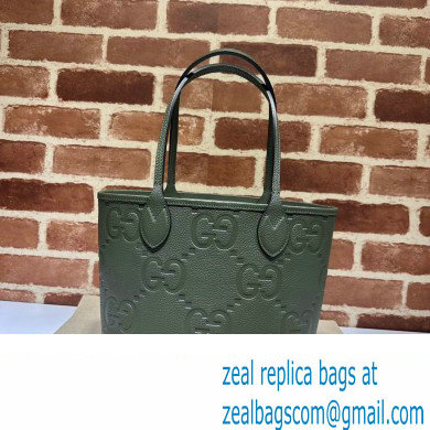 Gucci Jumbo GG small tote bag 726762 leather Green 2023