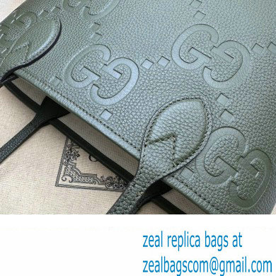 Gucci Jumbo GG small tote bag 726762 leather Green 2023