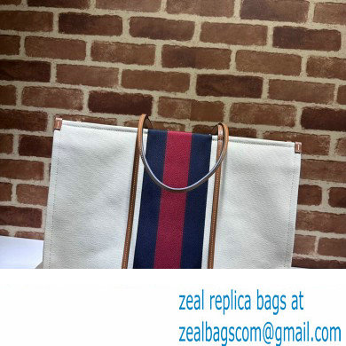 Gucci Large Interlocking G tote bag 727701 White cotton canvas 2024 - Click Image to Close