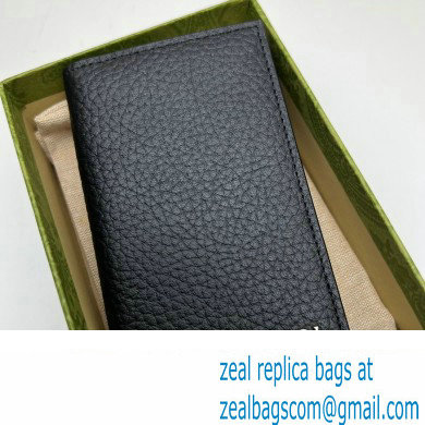 Gucci Long Card Case With Logo 771159 in Black leather