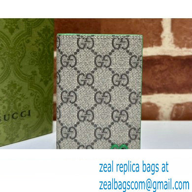 Gucci Long card case with GG detail 768249 Beige/Green