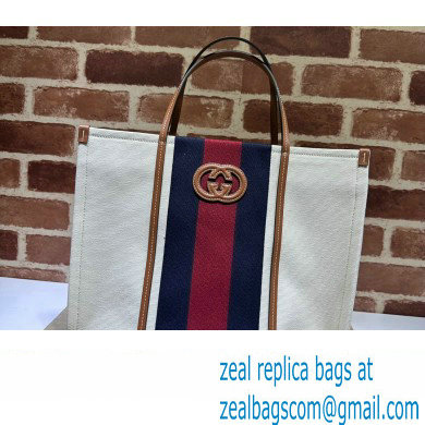 Gucci Medium Interlocking G tote bag 727721 White cotton canvas 2024