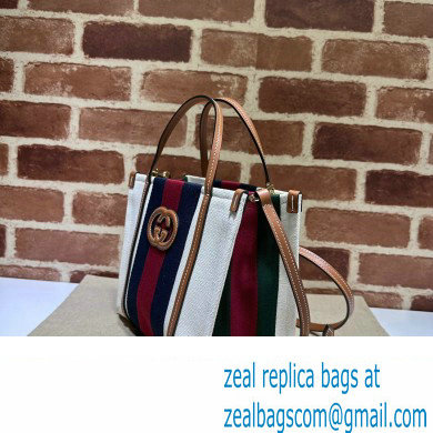 Gucci Mini Interlocking G tote bag 727735 White cotton canvas 2024