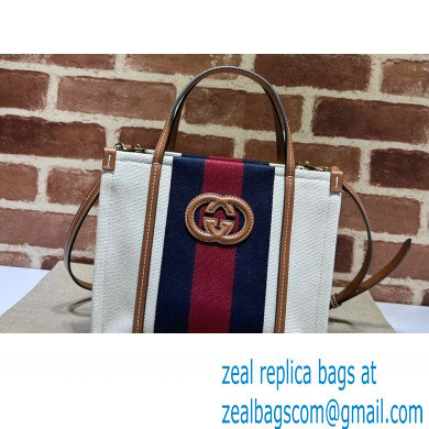 Gucci Mini Interlocking G tote bag 727735 White cotton canvas 2024