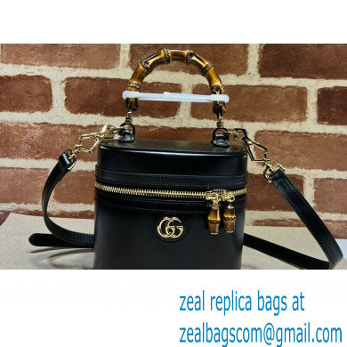 Gucci Mini bamboo shoulder bag 760200 leather Black 2023