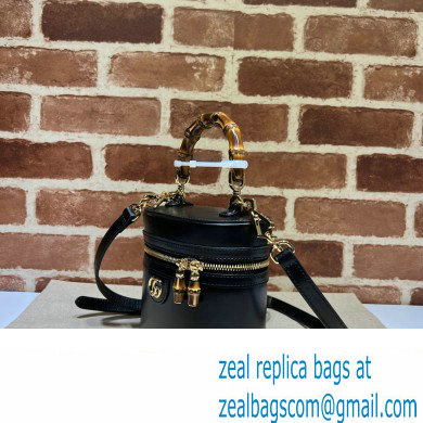 Gucci Mini bamboo shoulder bag 760200 leather Black 2023