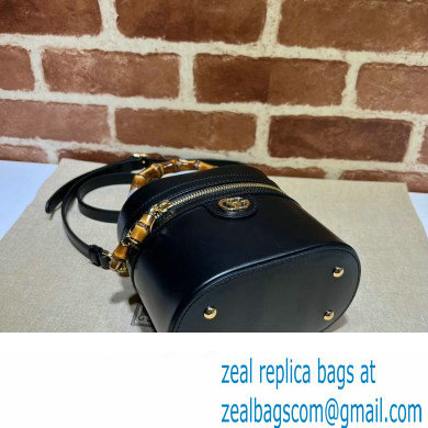 Gucci Mini bamboo shoulder bag 760200 leather Black 2023