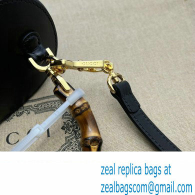 Gucci Mini bamboo shoulder bag 760200 leather Black 2023 - Click Image to Close