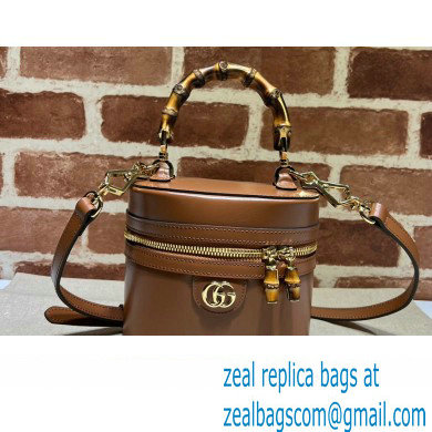 Gucci Mini bamboo shoulder bag 760200 leather Brown 2023