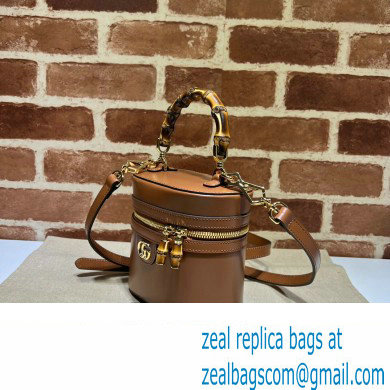 Gucci Mini bamboo shoulder bag 760200 leather Brown 2023 - Click Image to Close